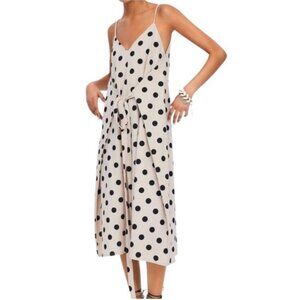 Zara Polka Dot Midi Dress - Black and Cream